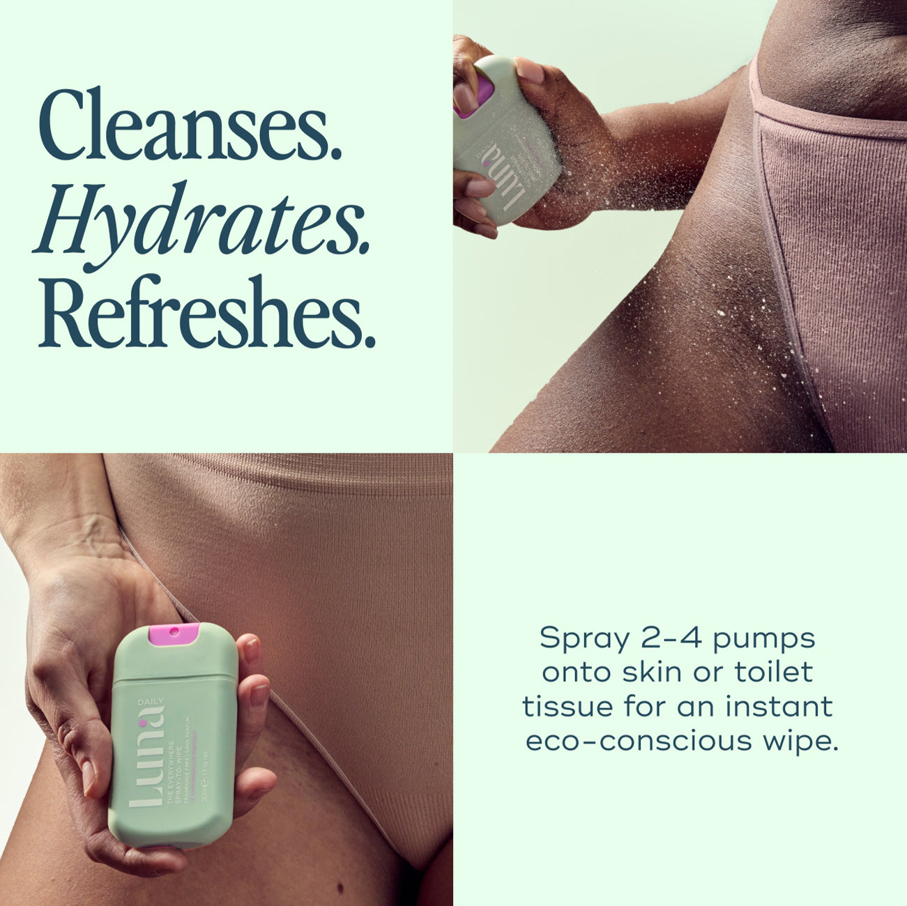 The Everywhere Spray-To-Wipe Mini - Fragrance Free