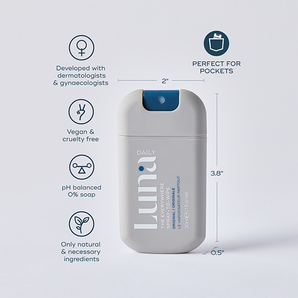Luna Daily THE EVERYWHERE SPRAY-TO-WIPE MINI Wipe